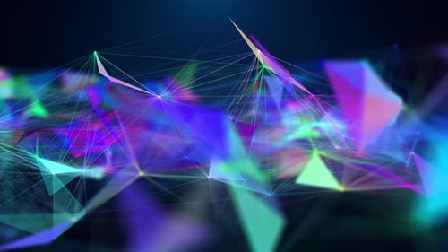 Abstract Plexus Blue Background Loop