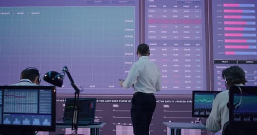 Angry Leader Inspiring Stock Traders in Office