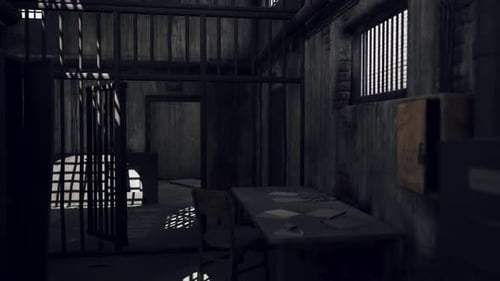 Rostiger alter Gefängniszellenblock