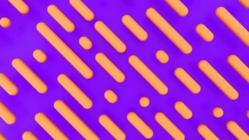 Diagonal Abstract Geometric Pattern Loop of Capsules and Circles