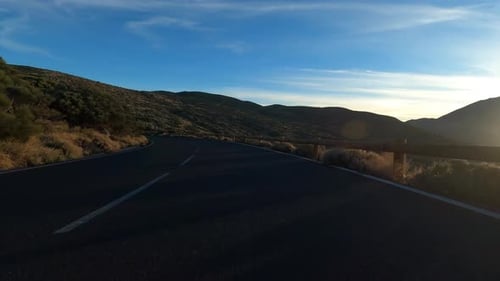 Road in Teide National Park, Tenerife, Canary Islands, Spain