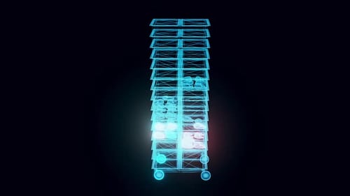 Market Shelf Croissant Hologram Rotating Hd
