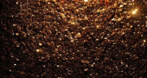 Gold Sequins Sparkling Texture Abstract Background