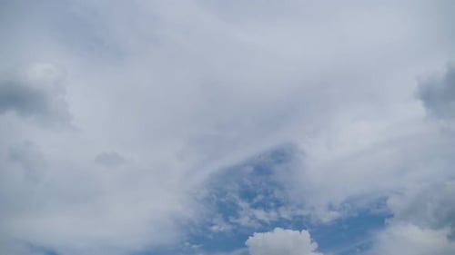 Clouds Drifting Across a Blue Sky