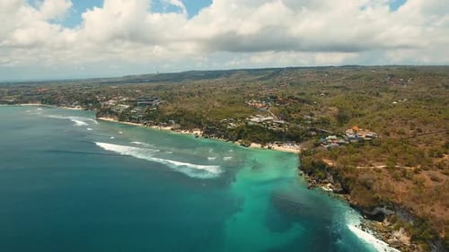 Aerial View Beautiful Beach Bali