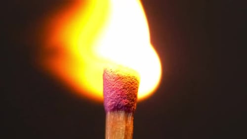 Lighting a Match in Macro Shot
