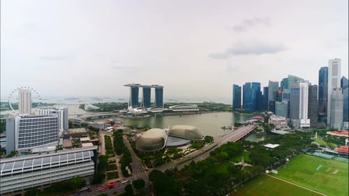 Time lapse of Building in Singapore city