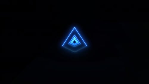 Blue Neon Tunnel Animated Background