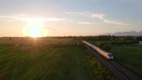 Trainiere gegen Sonnenuntergang
