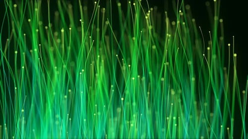 4K Green Glowing Motion Particle