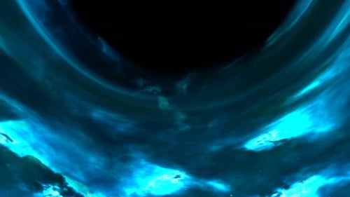 Abstract Blue Cosmic Nebula Swirl Fly-Through Animation