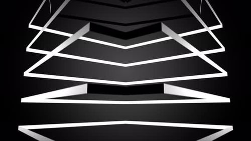 Black and White 3D Helix Cube Loop