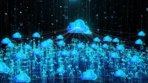 Cloud-Dienst Netzwerksicherheit Datenübertragung Holographische Smart City