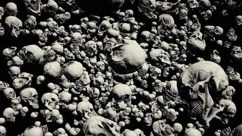 Floating Skulls Eerie Dark Background Animation