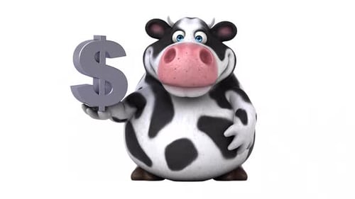 Fun cow - 3D Animation with alpha