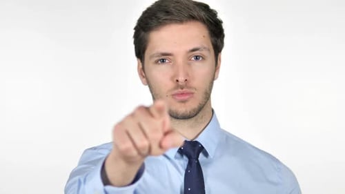 Young Adult Man Pointing Directly At Camera