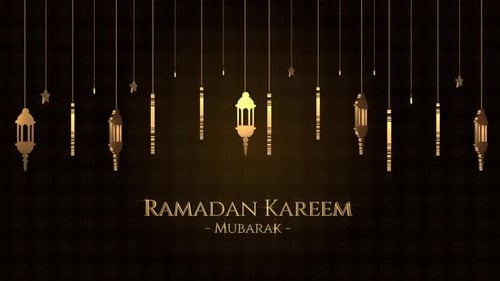 Ramadan Kareem Elegant Golden Lanterns and Stars Opener
