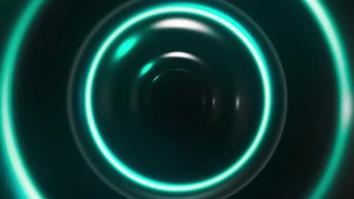 Sci Fi Tunnel Circle Teal