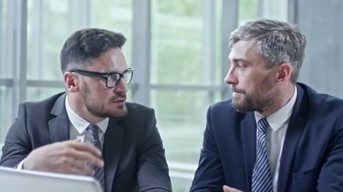 Business Meeting With Team in Modern Office