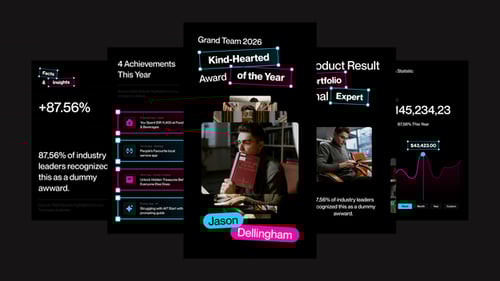 Neon Vertical Social Media Infographic Slideshow