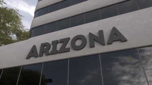 Signo de Arizona en un rascacielos moderno