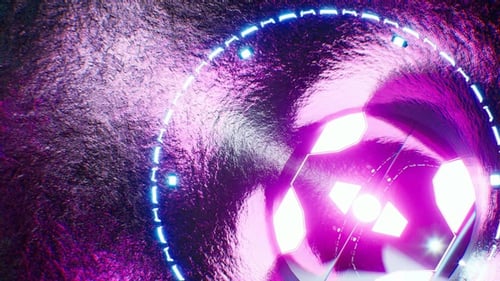 Blinkende VJ-Tunnelschleife aus Metall mit blauem Licht 4K