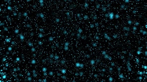 Abstract Digital Blue Dots Particle Field Background