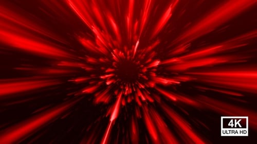 Futuristic Red Light Warp Speed Tunnel Background