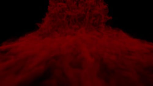 Red Fluid Smoke Burst Transition Background