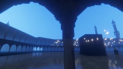 Swallow birds Circulating the Kaaba