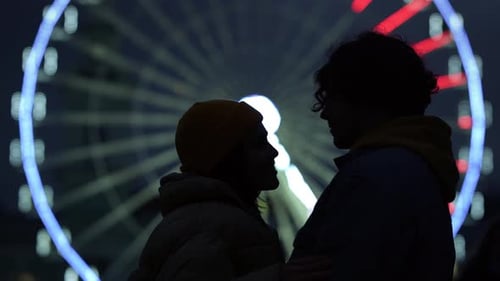 Romantic Couple Enjoying Date Outdoor