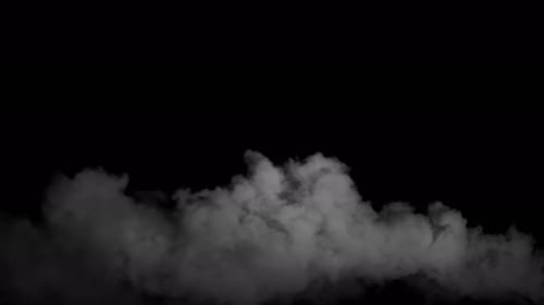 Abstract Gray Clouds on Black Background