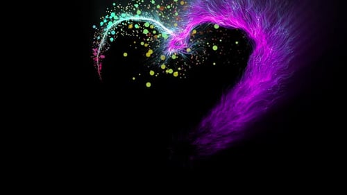 Fluid Particle Heart Shape Animated Reveal