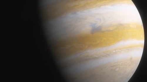Realistic Gas Giant Planet Rotating in Deep Space
