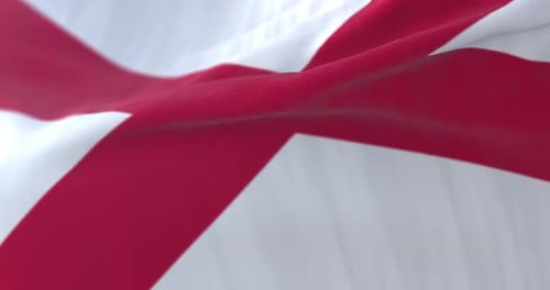 Realistic Waving Alabama State Flag Animation