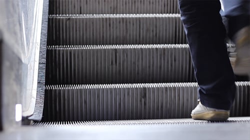 Escalier d'escalier en gros plan