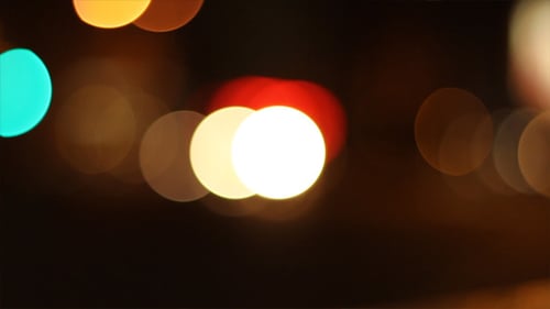 Blurred Abstract City Lights at Night