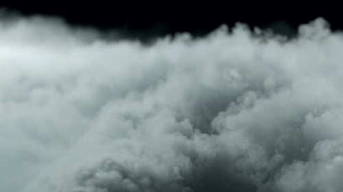 Abstract Motion Graphics of Swirling Puffy Gray Clouds