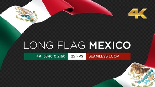 Animated Mexican Flag Waving, Frame, and Lower Third Template