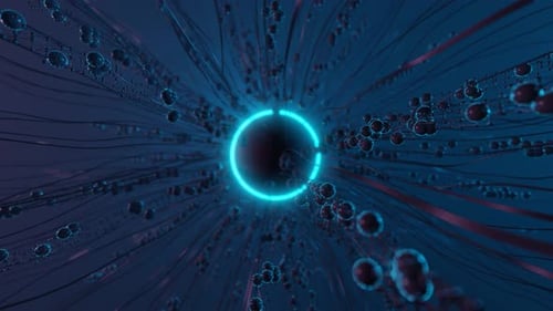 Futuristic Neural Network Tunnel Background Loop