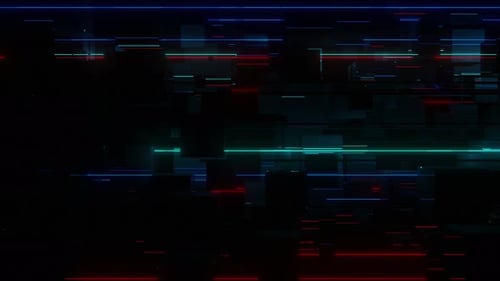 Futuristic Glitch Digital Data Stream Technology Background Loop