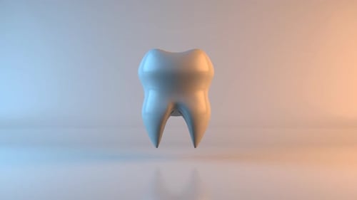 Health concept of a rendered tooth