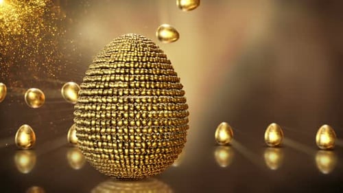 Golden Easter Background Loop 2