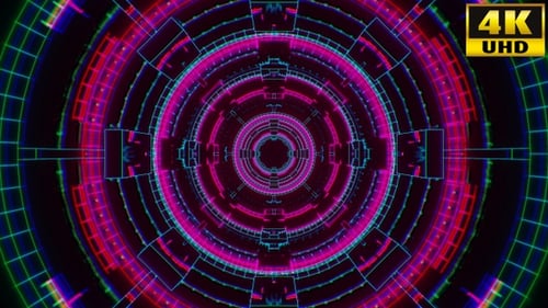 Cyberpunk Hud Geometrischer Hintergrund Vj Loops V1