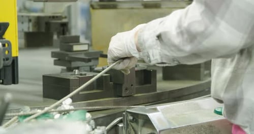 Assembly line of parts for the automotive industry