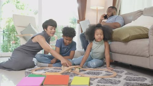 Family Fun Playing with Toys at Home