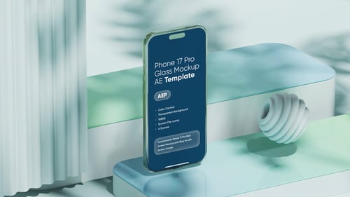 Phone 17 Pro Glass Screen Mockup Template