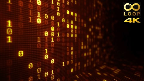 Binary Code Stream Gold