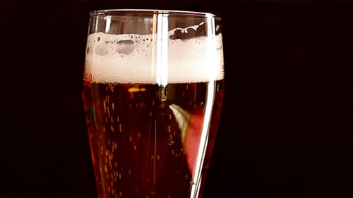 Close-Up of Refreshing Beer in a Glass