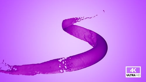 Fluid Purple Paint Splash Swirl Animation